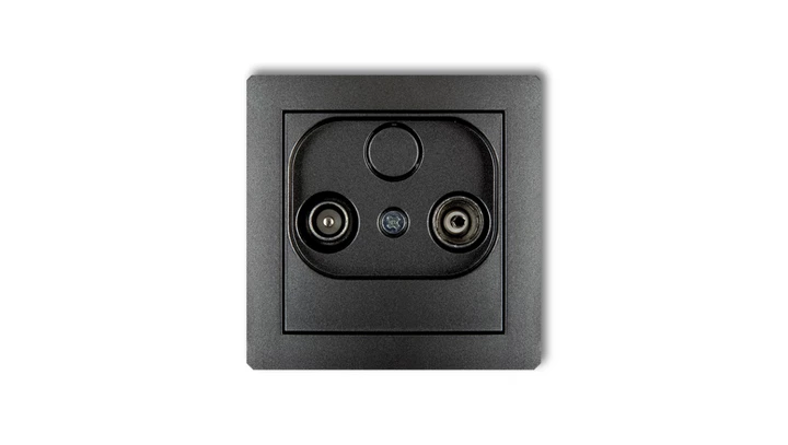 DECO Gniazdo antenowe RTV końcowe w szeregu gniazd przelotowych 6dB grafitowy 11DG6K