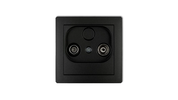 DECO Gniazdo antenowe RTV końcowe 2dB czarny mat 12DG2K