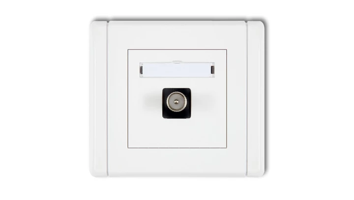 FLEXI Gniazdo antenowe pojedyncze TV biały FGTV-1