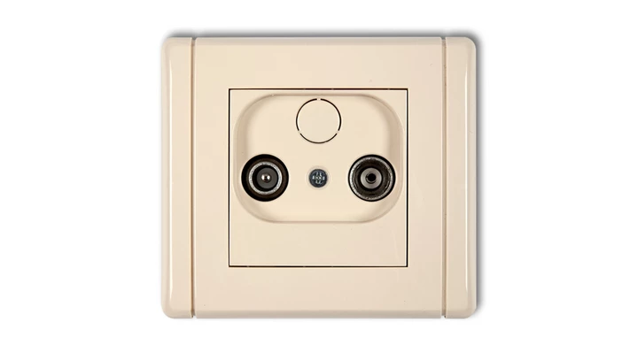 FLEXI Gniazdo antenowe RTV końcowe 2dB beżowy 1FG2K