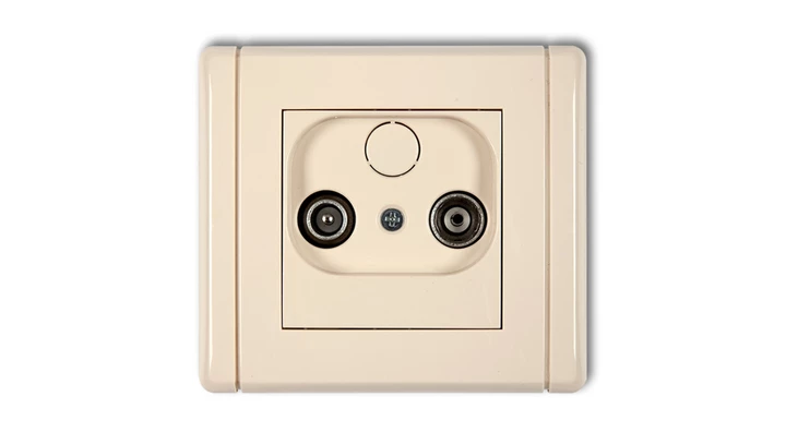 FLEXI Gniazdo antenowe RTV końcowe w szeregu gniazd przelotowych 6dB beżowy 1FG6K