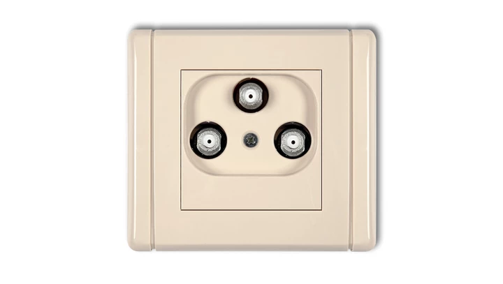 FLEXI Gniazdo multimadialne 3F DATA (UPC) beżowy 1FGMU