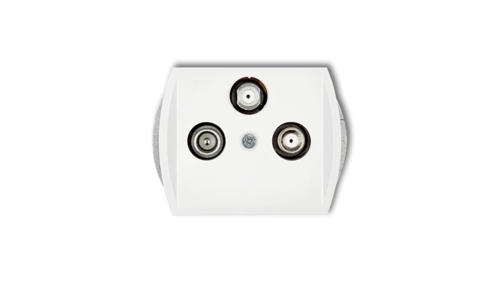 TREND Gniazdo antenowe 2 wyjścia SAT + TV biały GSN