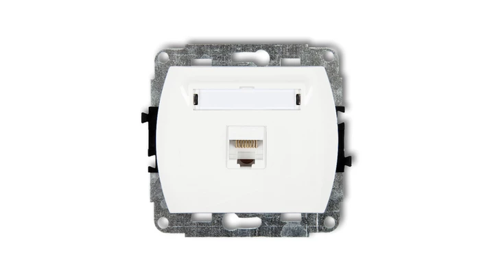 TREND Gniazda komputerowe pojedyncze 1xRJ45, kat. 5e, 8-stykowy biały GK-1