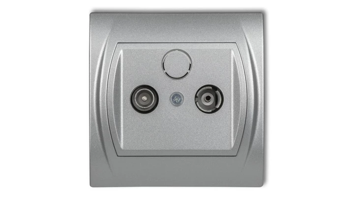 LOGO Gniazdo antenowe RTV końcowe 2dB srebrny metalik 7LG2K