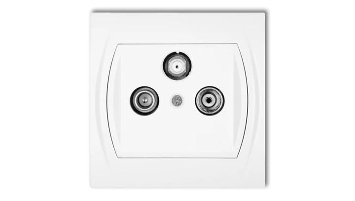 LOGO Gniazdo antenowe RTV-SAT końcowe 1,5dB biały LGS