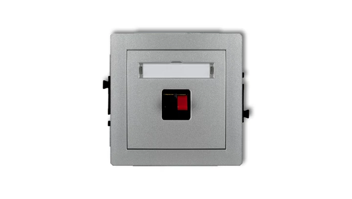 DECO Gniazdo głośnikowe pojedyncze srebrny metalik 7DGG-1