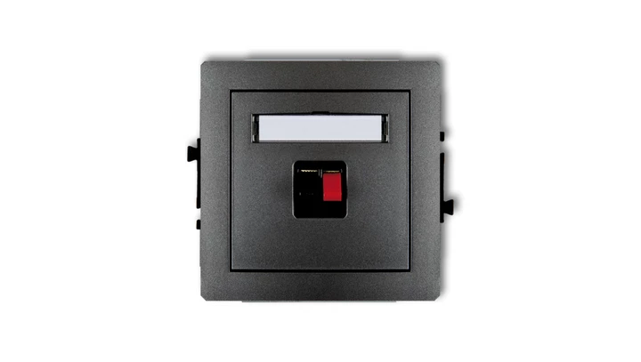 DECO Gniazdo głośnikowe pojedyncze grafitowy 11DGG-1