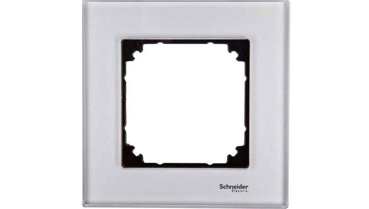 Merten M-Elegance Ramka pojedyncza szklana diamentowy srebrny MTN4010-3260