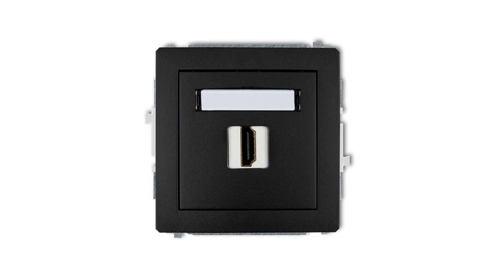 DECO Gniazdo pojedyncze HDMI czarny mat 12DHDMI-3 /3szt./