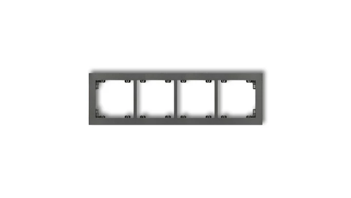 DECO Ramka poczwórna grafitowy 11DR-4