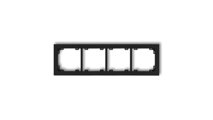 DECO Ramka poczwórna czarny mat 12DR-4