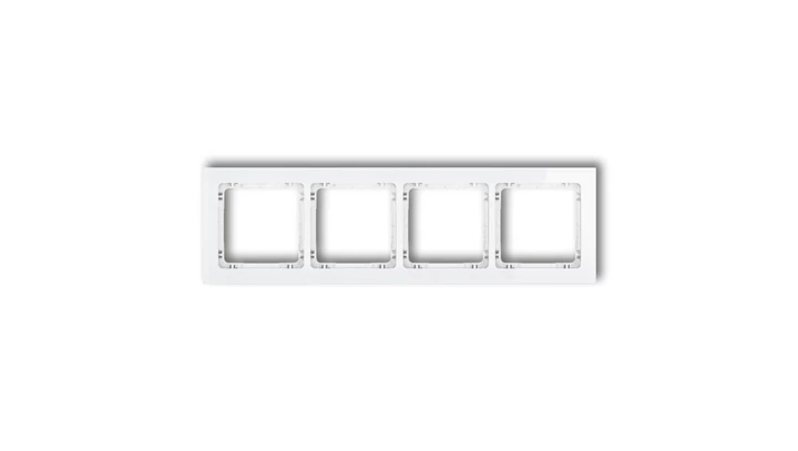 DECO Ramka poczwórna - efekt szkła (ramka: biała spód: biały) biały 0-0-DRS-4