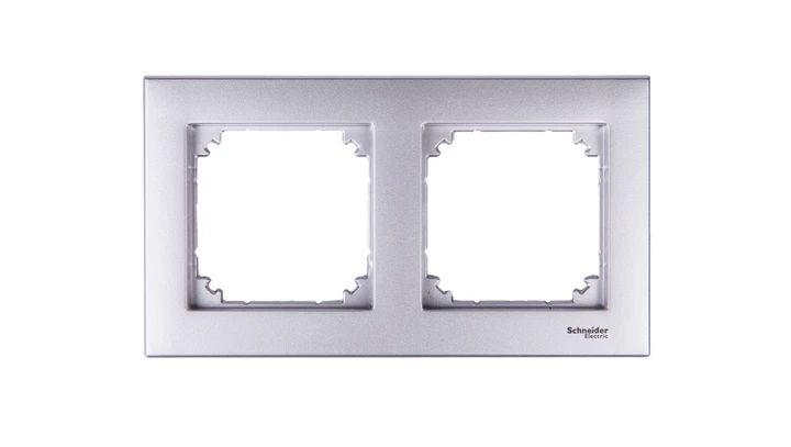 Merten M-Plan Ramka podwójna aluminium MTN486260