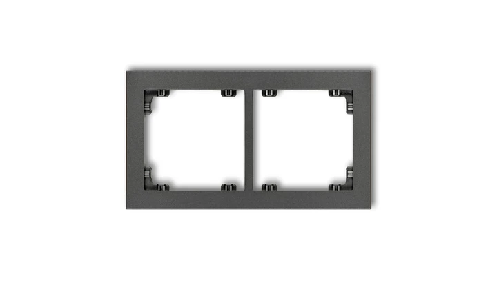 DECO Ramka podwójna grafitowy 11DR-2