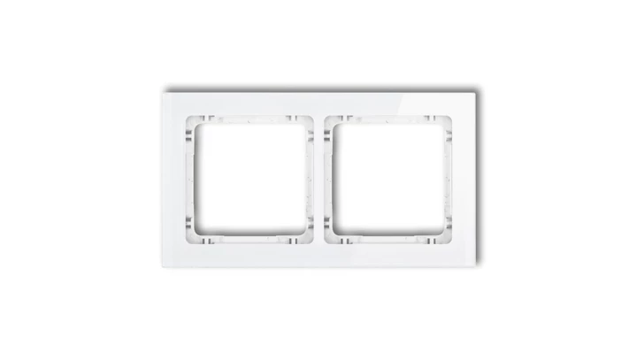 DECO Ramka podwójna - efekt szkła (ramka: biała spód: biały) biały 0-0-DRS-2