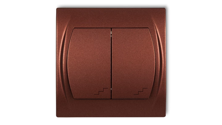 LOGO Łącznik podwójny schodowy brĄzowy metalik 9LWP-33