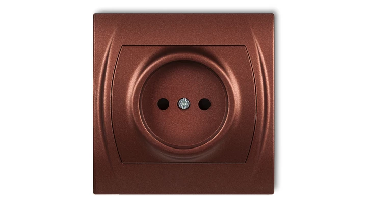 LOGO Gniazdo pojedyncze b/u brĄzowy metalik 9LGP-1p