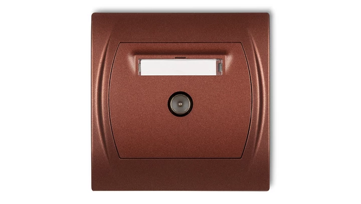 LOGO Gniazdo antenowe TV pojedyncze brĄzowy metalik 9LGTV-1