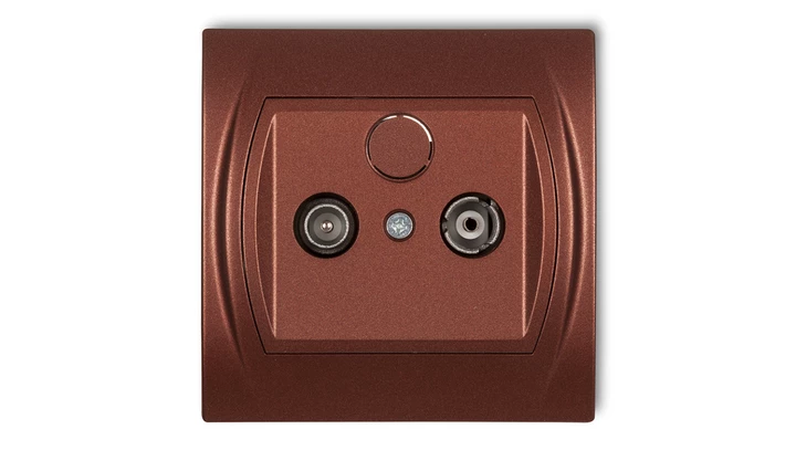 LOGO Gniazdo antenowe RTV końcowe 2dB brązowy metalik 9LG2K