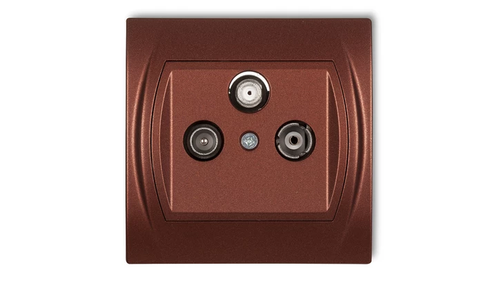 LOGO Gniazdo antenowe RTV-SAT końcowe 1,5dB brązowy metalik 9LGS