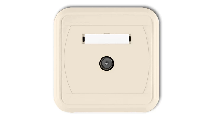 LIZA Gniazdo antenowe pojedyncze TV beżowy 1GTV-1L