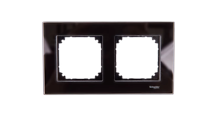 Merten M-Elegance Ramka podwójna szklana onyks czarny MTN404203