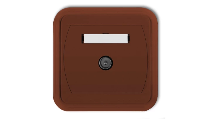 LIZA Gniazdo antenowe pojedyncze TV brĄzowy 4GTV-1L