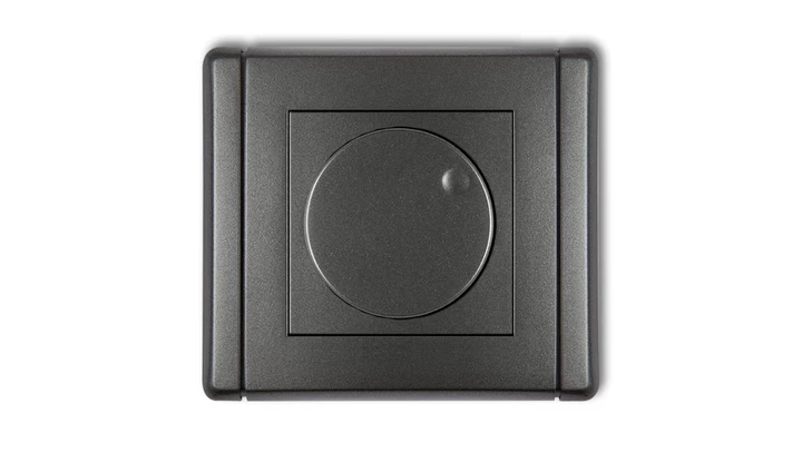 FLEXI Elektroniczny regulator oświetlenia przyciskowo-obrotowy do lamp LED grafitowy 11FRO-2