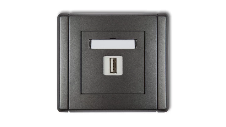 FLEXI Gniazdo pojedyncze USB-AA 3.0 grafitowy 11FGUSB-5