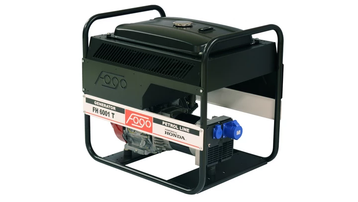 Agregat prądotwórczy 1-fazowy synchron 5,6kW 24,3A IP23 Honda GX390 duży zbiornik paliwa FH 6001 T