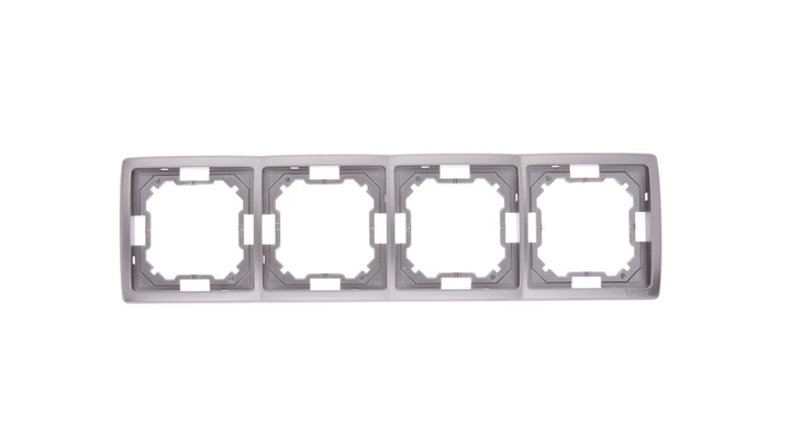 Simon Basic Standard Ramka poczwórna uniwersalna stal inox BMR4/21