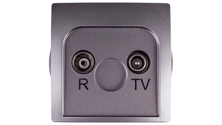 Simon Basic Gniazdo antenowe RD/TV końcowe separowane stal inox BMZAR1/1.01/21