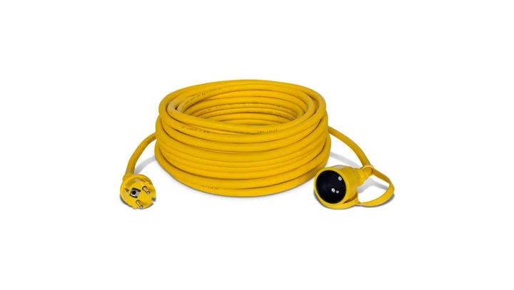 Przedłużacz specjalistyczny 1-gniazdo z/u 40m /H07RN-F 3x2,5/ 16A żółty