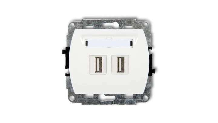 TREND Gniazdo podwójne 2xUSB-AA 3.0 biały GUSB-6