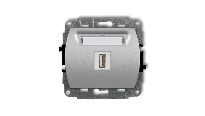 TREND Gniazdo pojedyncze USB-AA 3.0 srebrny metalik 7GUSB-5