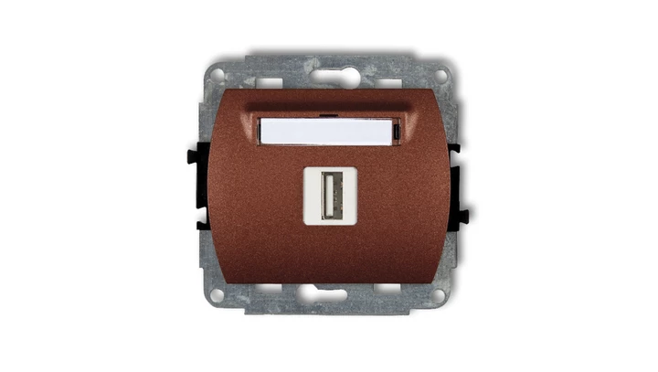 TREND Gniazdo pojedyncze USB-AA 3.0 brązowy metalik 9GUSB-5