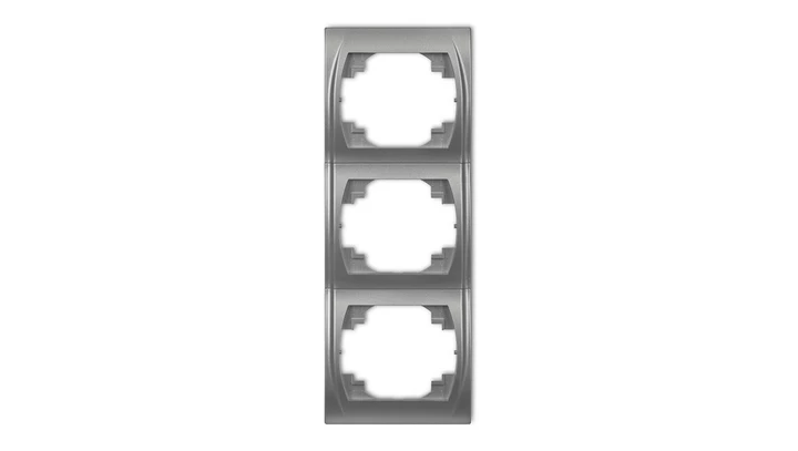 LOGO Ramka pionowa potrójna srebrny metalik 7LRV-3