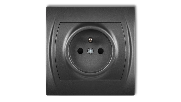 LOGO Gniazdo pojedyncze z/u 2P+Z grafitowy 11LGP-1zp