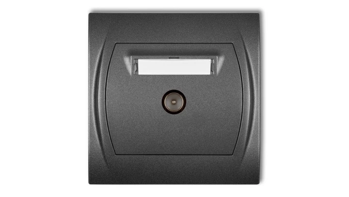 LOGO Gniazdo antenowe TV pojedyncze grafitowy 11LGTV-1