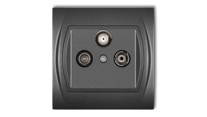 LOGO Gniazdo abonenckie RTV-SAT końcowe 1,5dB grafitowy 11LGS