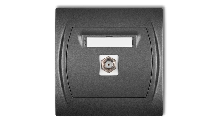 LOGO Gniazdo antenowe pojedyncze typu F (SAT) grafitowy 11LGF-1