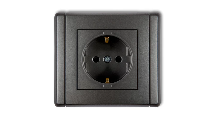 FLEXI Gniazdo pojedyncze z/u SCHUKO grafitowy 11FGP-1sp