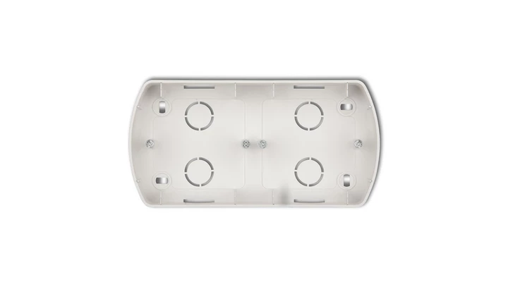 TREND Puszka montażowa pozioma podwójna biały PTH-2