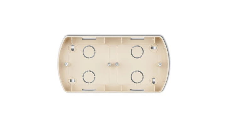 TREND Puszka montażowa pozioma podwójna beżowy 1PTH-2