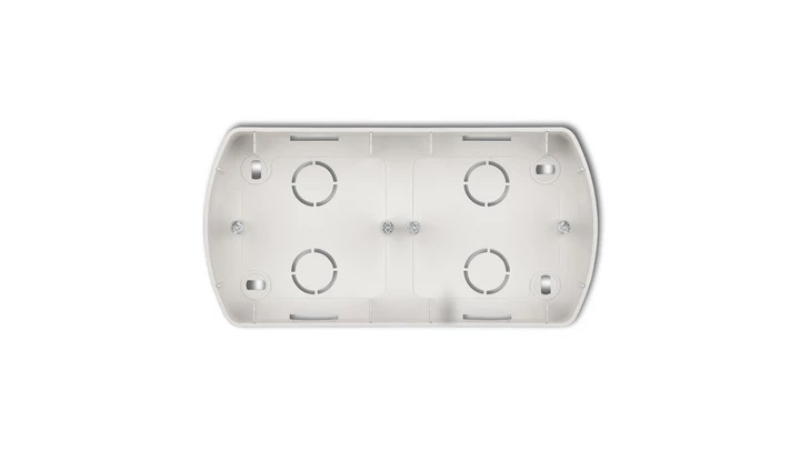 TREND Puszka montażowa pozioma podwójna srebrny 5PTH-2