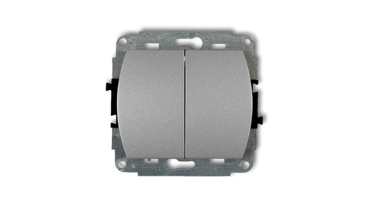 TREND Przycisk dwubiegunowy srebrny metalik 7WP-44.2