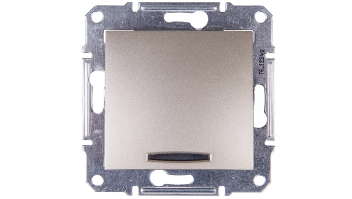 Sedna Łącznik schodowy 10AX z podświetleniem satyna IP20 SDN1500268