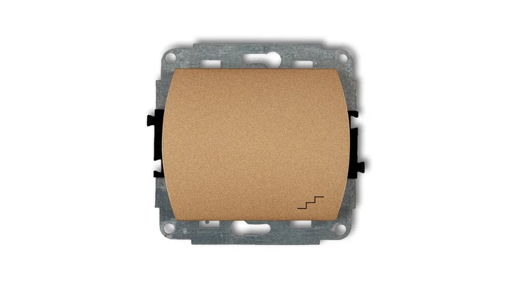 TREND Łącznik schodowy podświetlany złoty metalik 8WP-3L