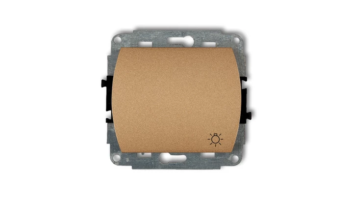 TREND Przycisk /światło/ podświetlany złoty metalik 8WP-5L